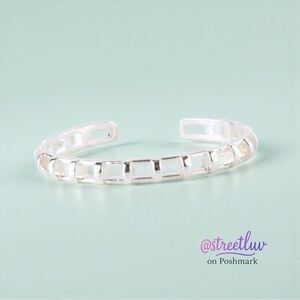Stella & Dot Silver Cage Cuff Bracelet